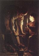 Georges de La Tour Young Christ with St.Joseph in the Capenter-s shop oil painting artist